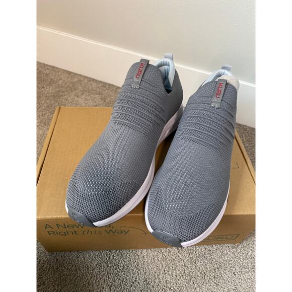 New Atom Slip On Sneakers Cloud Gray Red Men\'s Size 11.5 main image 4